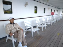 甲板で海風を満喫